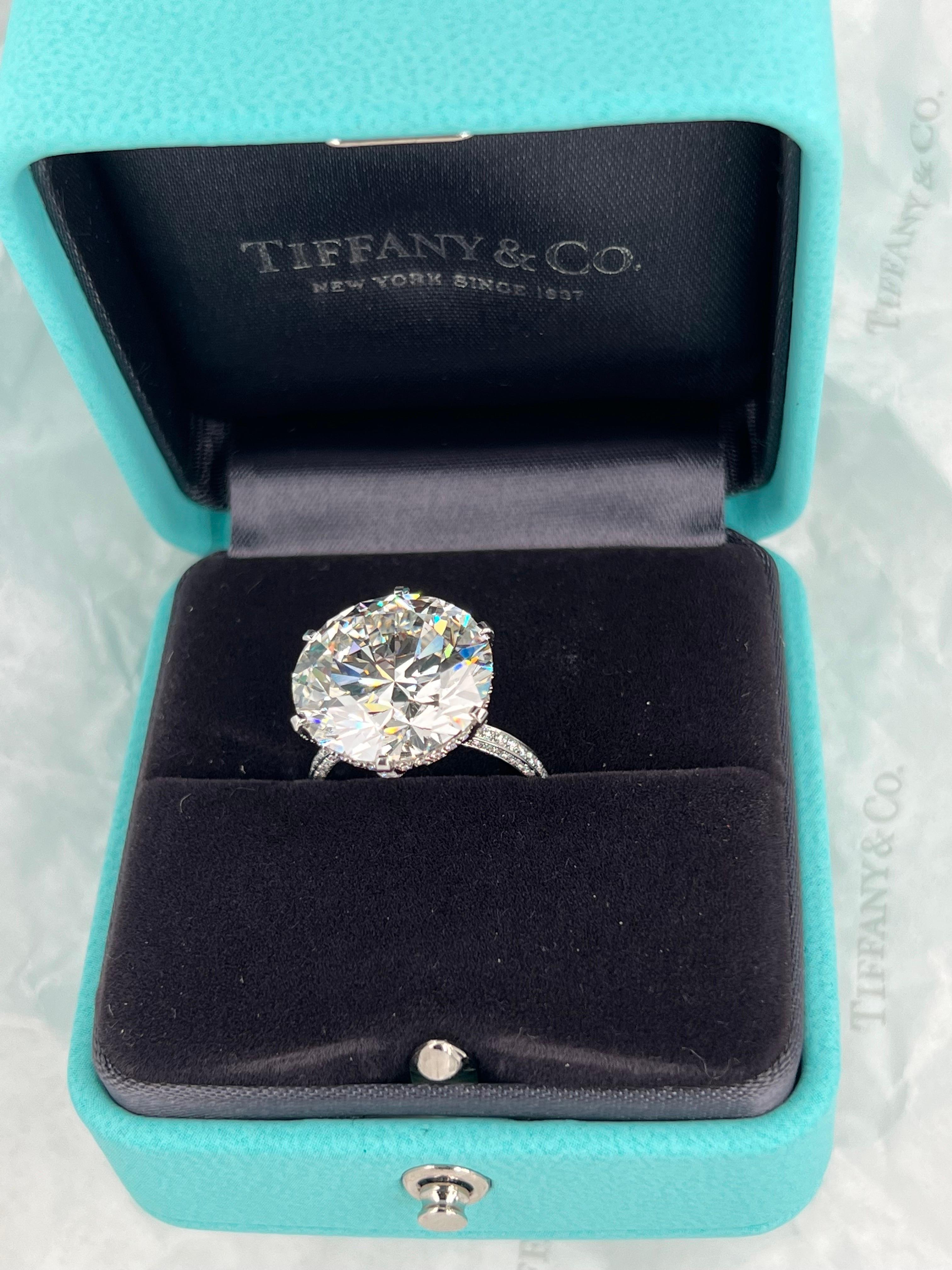 Tiffany & Co. 13 Carat Diamond Engagement Ring In Excellent Condition In New York, NY