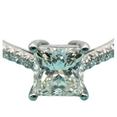 Tiffany & Co. 1.3 Carat Princess Cut Diamond Novo Engagement Ring