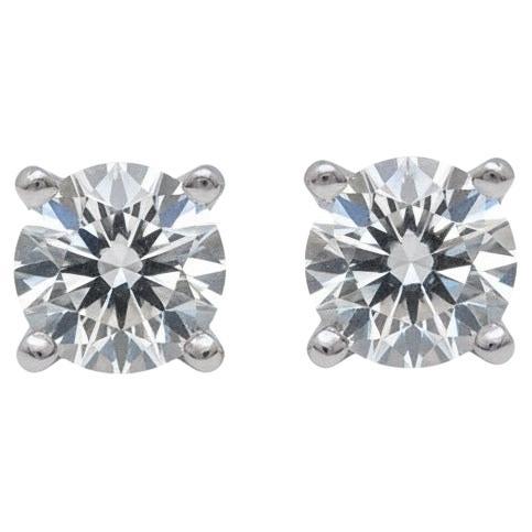 TIFFANY 
Co. clous d
oreilles en platine avec diamants brillants ronds de 1.33 carat