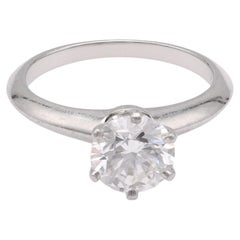 Used Tiffany & Co 1.34 Carat Diamond Platinum Engagement Ring