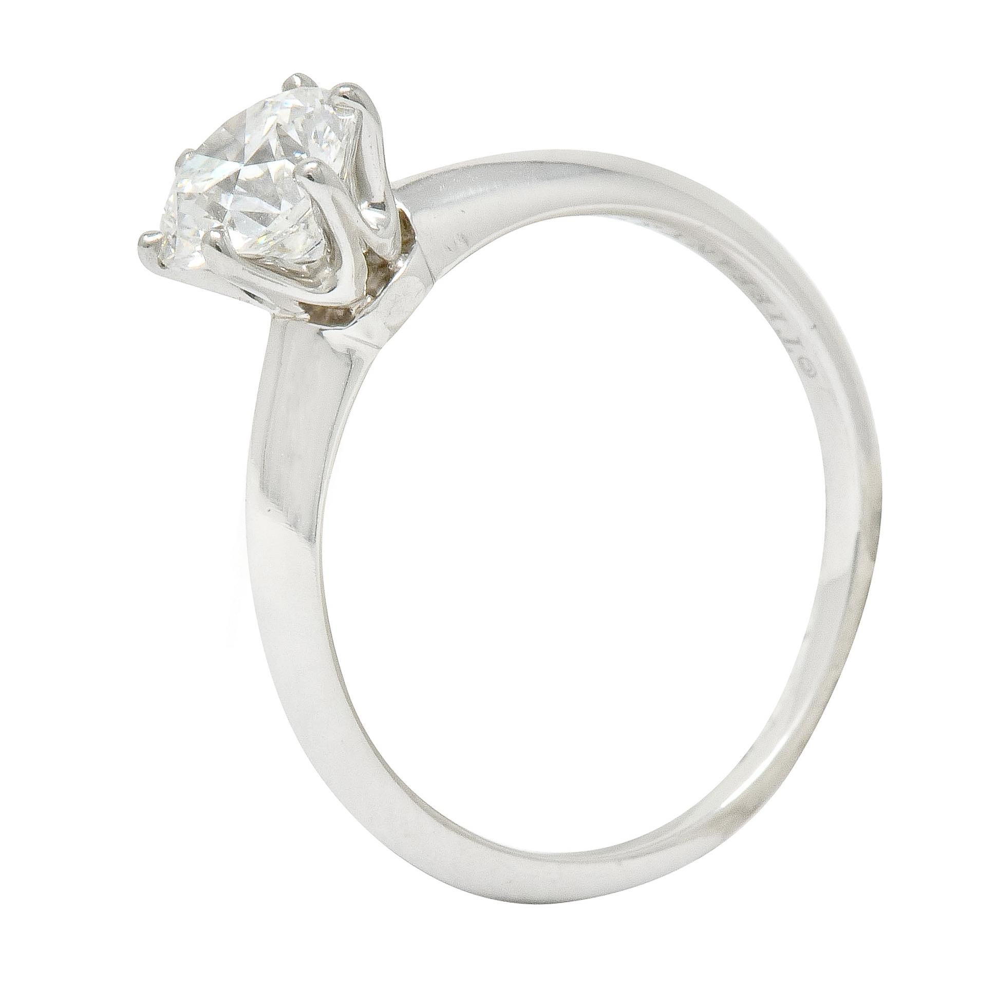Tiffany & Co. 1.35 Carat Diamond Platinum Solitaire Engagement Ring 1