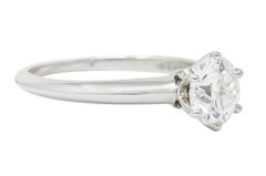 Tiffany & Co. 1.35 Carat Diamond Platinum Solitaire Engagement Ring