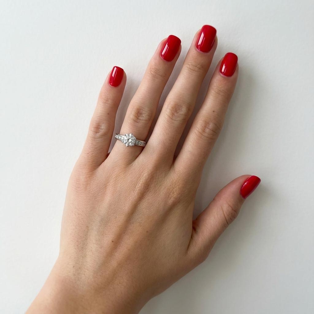 This certified Tiffany 
Co. engagement ring showcases a beautifully crafted design featuring a total diamond weight of 1.36 carats, combining a stunning 1.03-carat Round Brilliant center stone with additional perfectly matched side diamonds