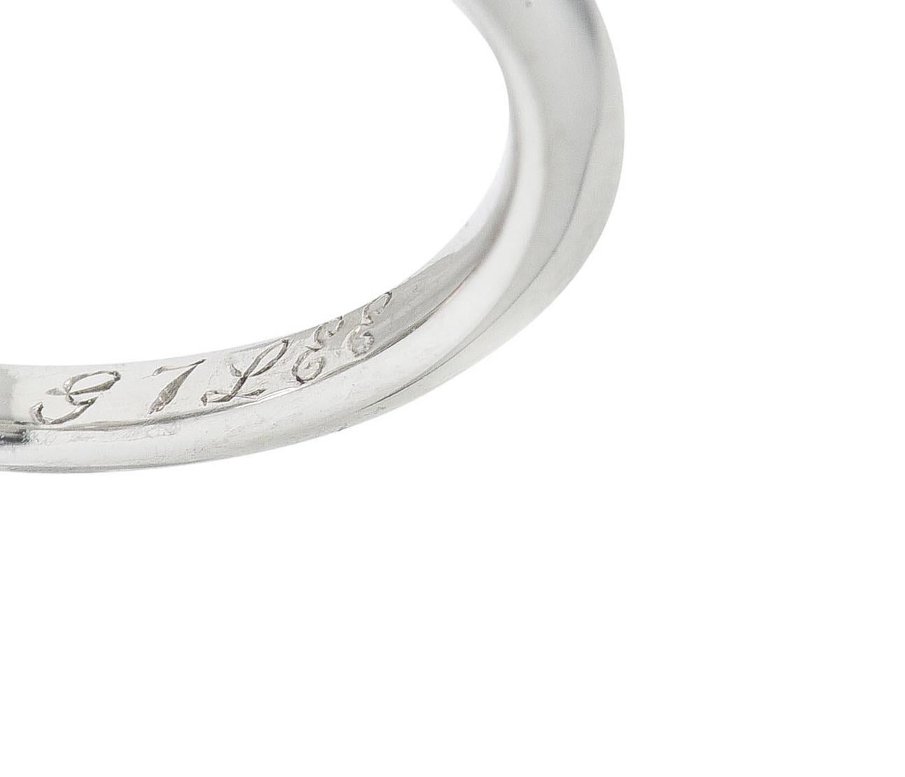 Tiffany & Co. Bague de fiançailles solitaire en platine avec diamants de 1,38 carat en vente 2