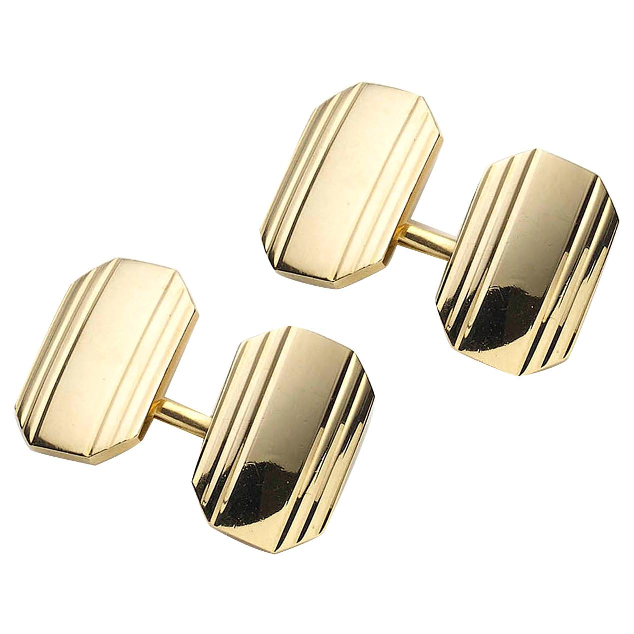 Tiffany & Co. 14 Carat Gold Cufflinks, circa 1975