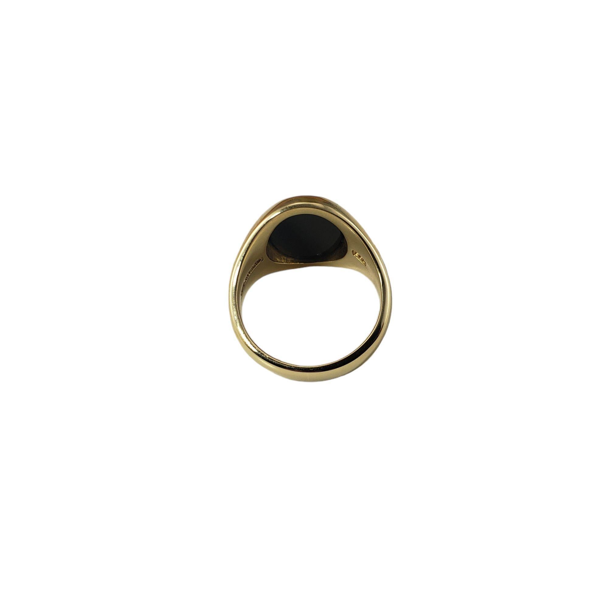Women's Tiffany & Co. 14 K Yellow Gold Black Onyx Signet Ring Size 10.25 #15243
