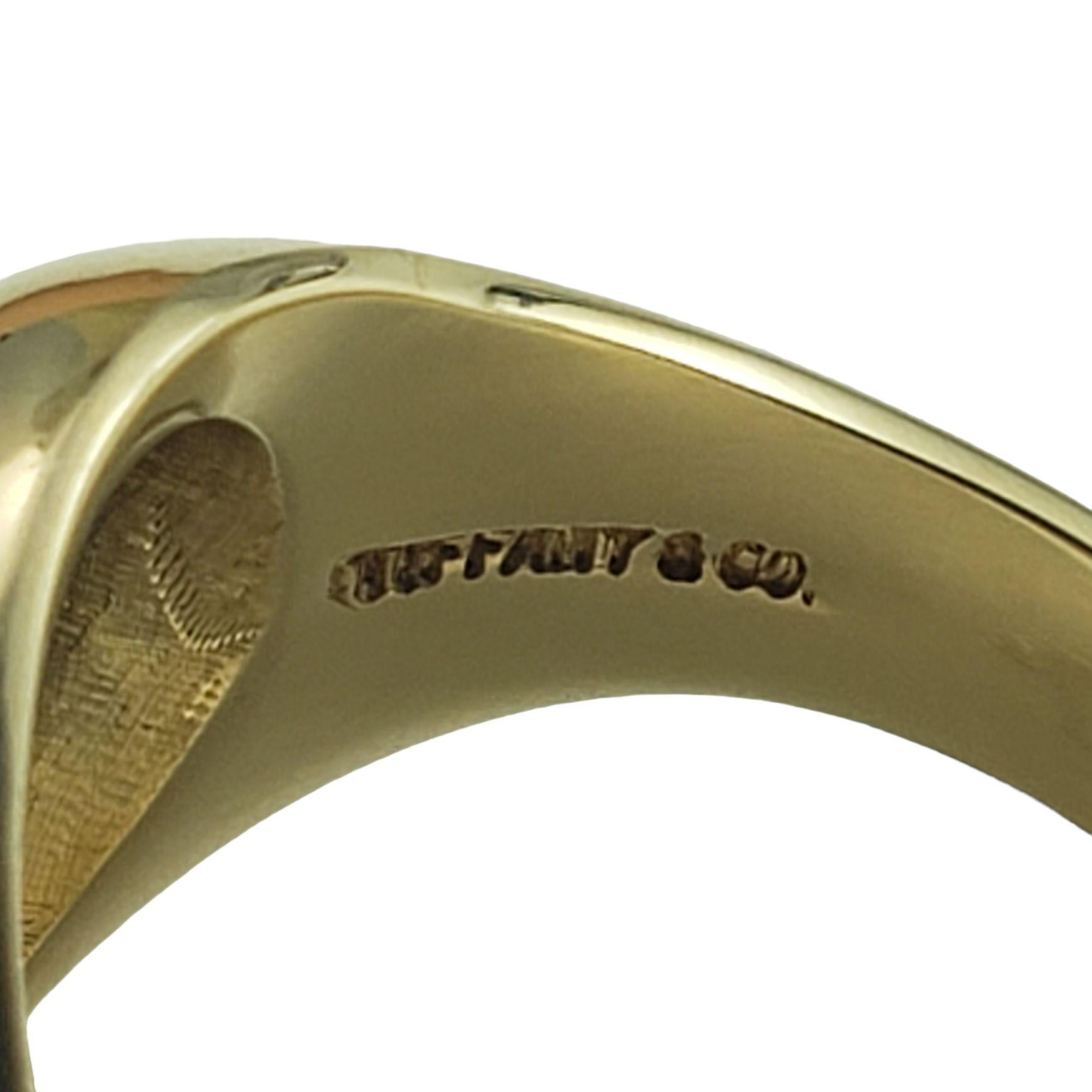 Tiffany & Co. 14 K Yellow Gold Black Onyx Signet Ring Size 10.25 #15243 2