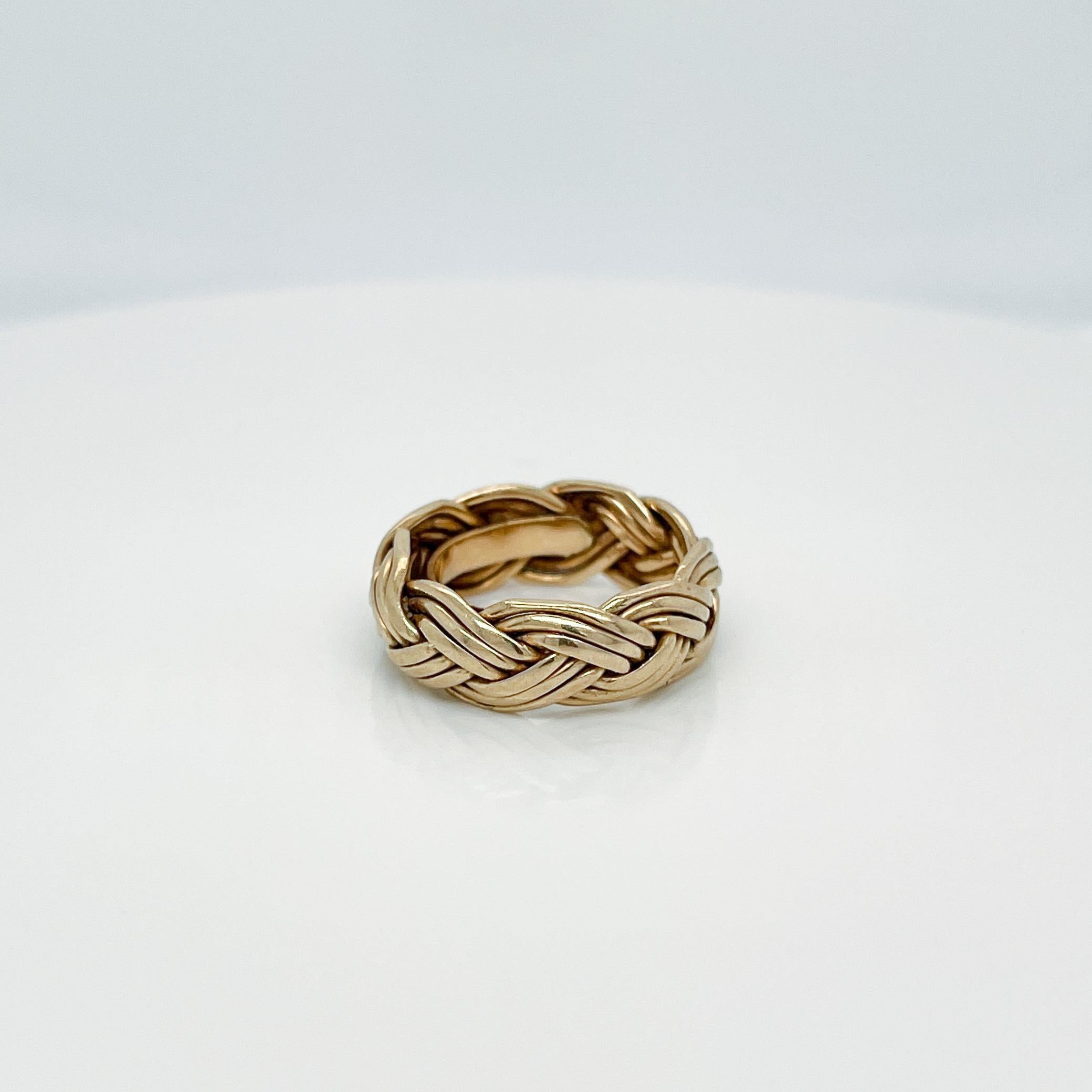 Modern Tiffany & Co. 14 Karat Braided Band Ring