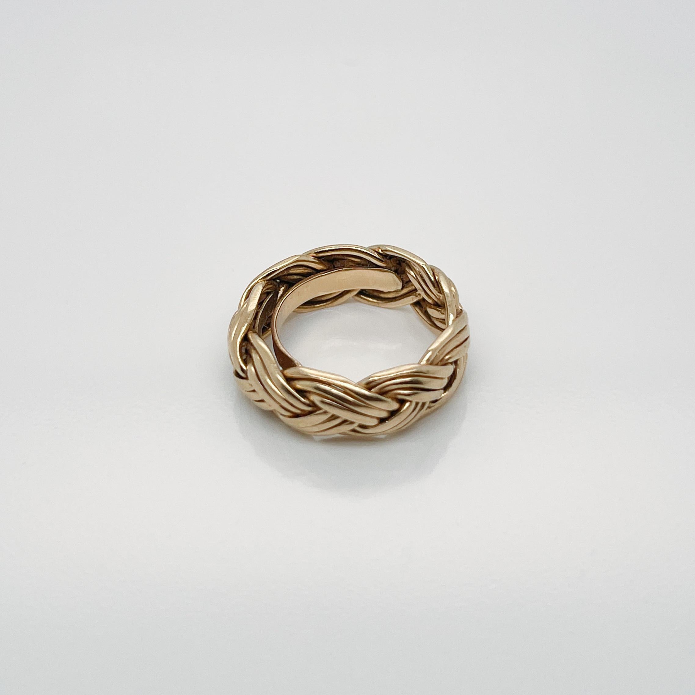 Tiffany & Co. 14 Karat Braided Band Ring In Good Condition In Philadelphia, PA