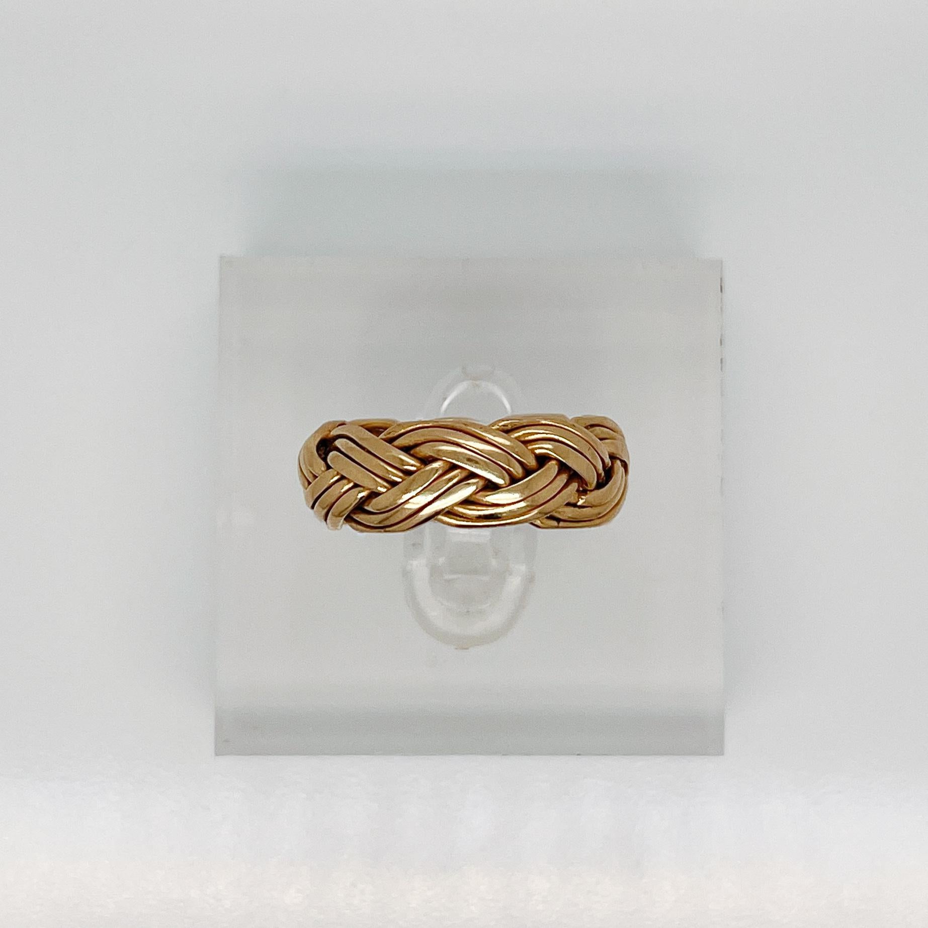 Tiffany & Co. 14 Karat Braided Band Ring For Sale 3