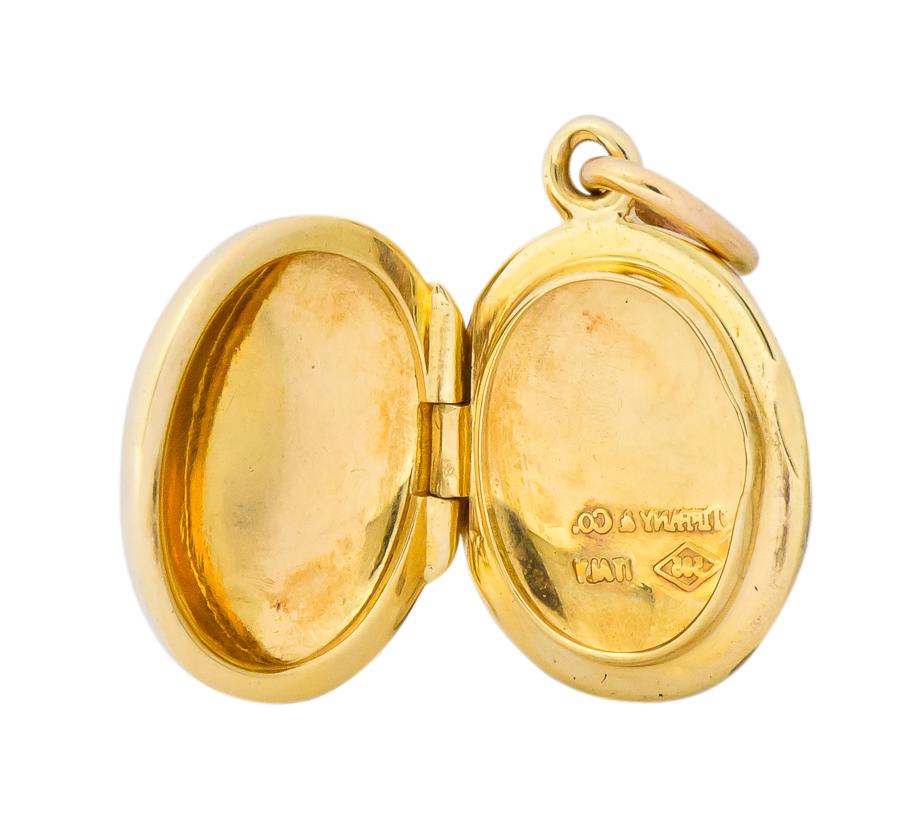 Tiffany & Co. 14 Karat Gold Contemporary Italian Locket Pendant 1