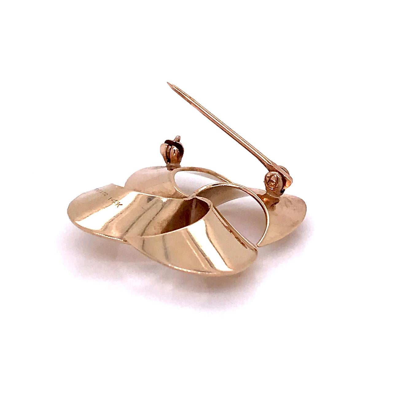 Tiffany & Co. 14 Karat Gold Modern Pin-Wheel Brosche oder Pin im Angebot 7