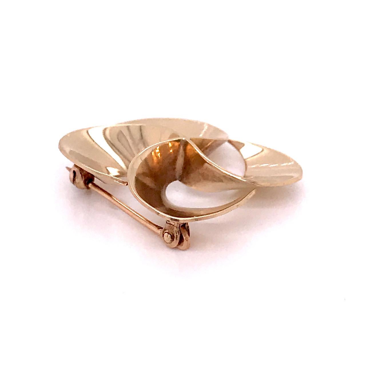Tiffany & Co. 14 Karat Gold Modern Pin-Wheel Brosche oder Pin Damen im Angebot