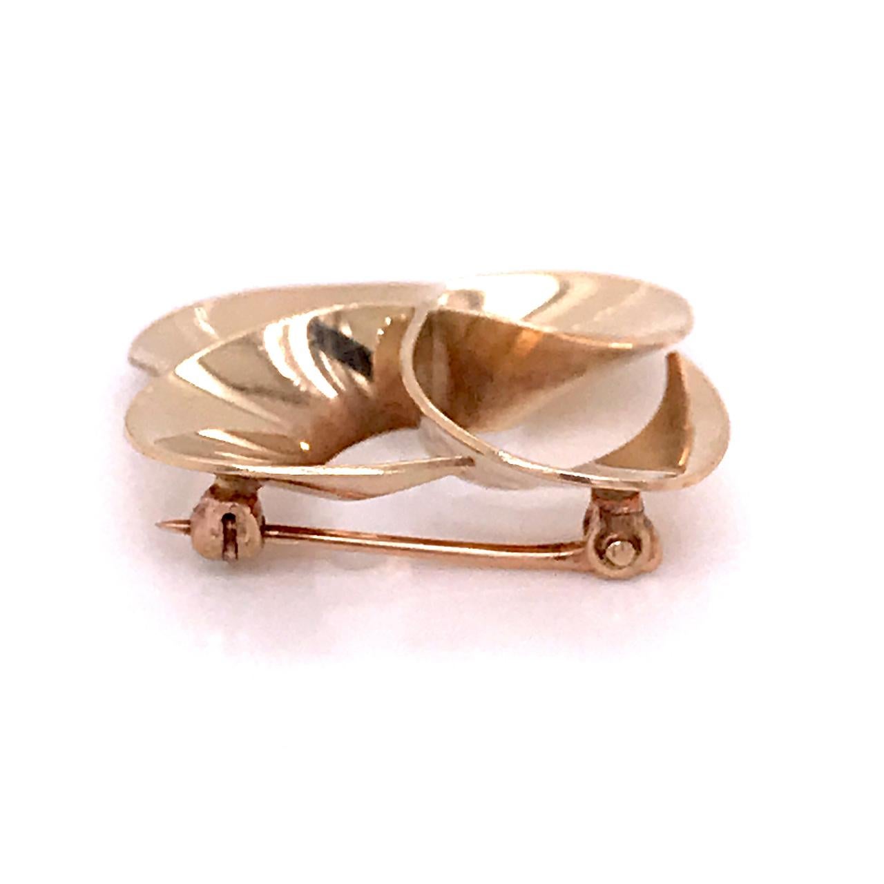 Tiffany & Co. 14 Karat Gold Modern Pin-Wheel Brooch or Pin For Sale 2