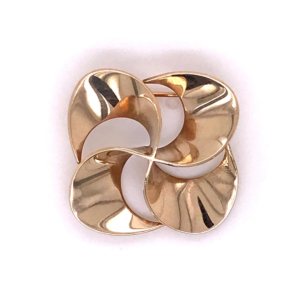 Tiffany & Co. 14 Karat Gold Modern Pin-Wheel Brooch or Pin For Sale 4