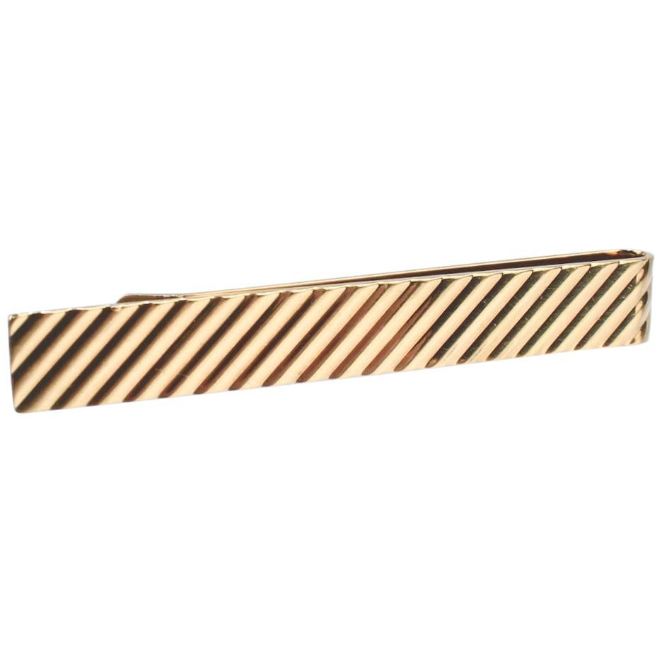 Tiffany & Co. 14 Karat Gold Modern Tie Clip or Tie Bar