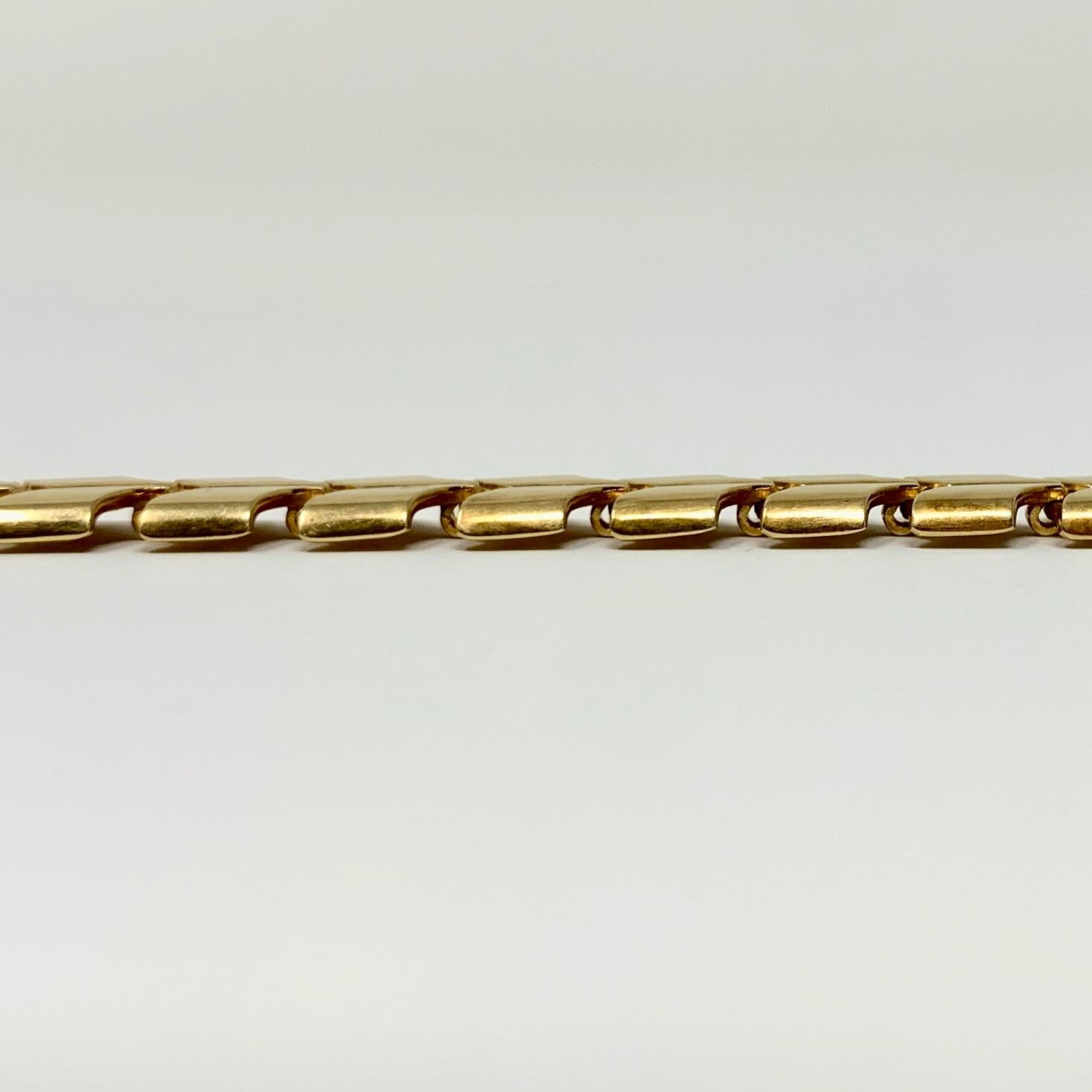 Women's Tiffany & Co. 14 Karat Gold Vintage Chevron Link Necklace