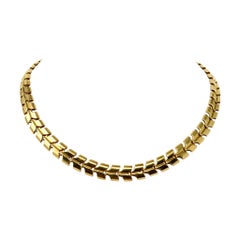 Tiffany & Co. 14 Karat Gold Vintage Chevron Link Necklace