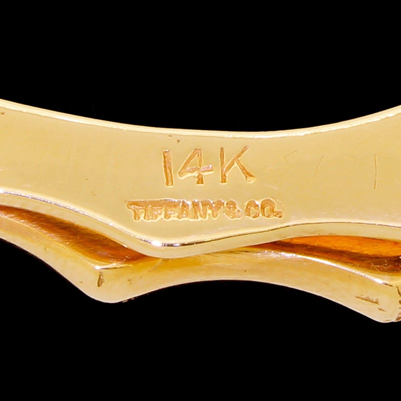 Tiffany & Co. 14 Karat Solid Gold Bamboo Horseshoe Money Clip Box Pouch 4