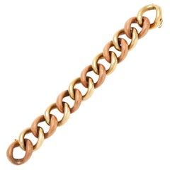 Tiffany & Co. 14 Karat Two-Tone Link Bracelet