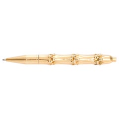 Tiffany & Co. 14 Karat Yellow Gold Bamboo Ink Pen