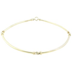 Tiffany & Co. 14 Karat Yellow Gold Bar Necklace Choker