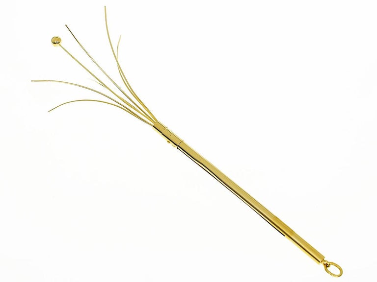 Tiffany and Co. 14 Karat Yellow Gold Champagne Muddler For Sale at 1stdibs