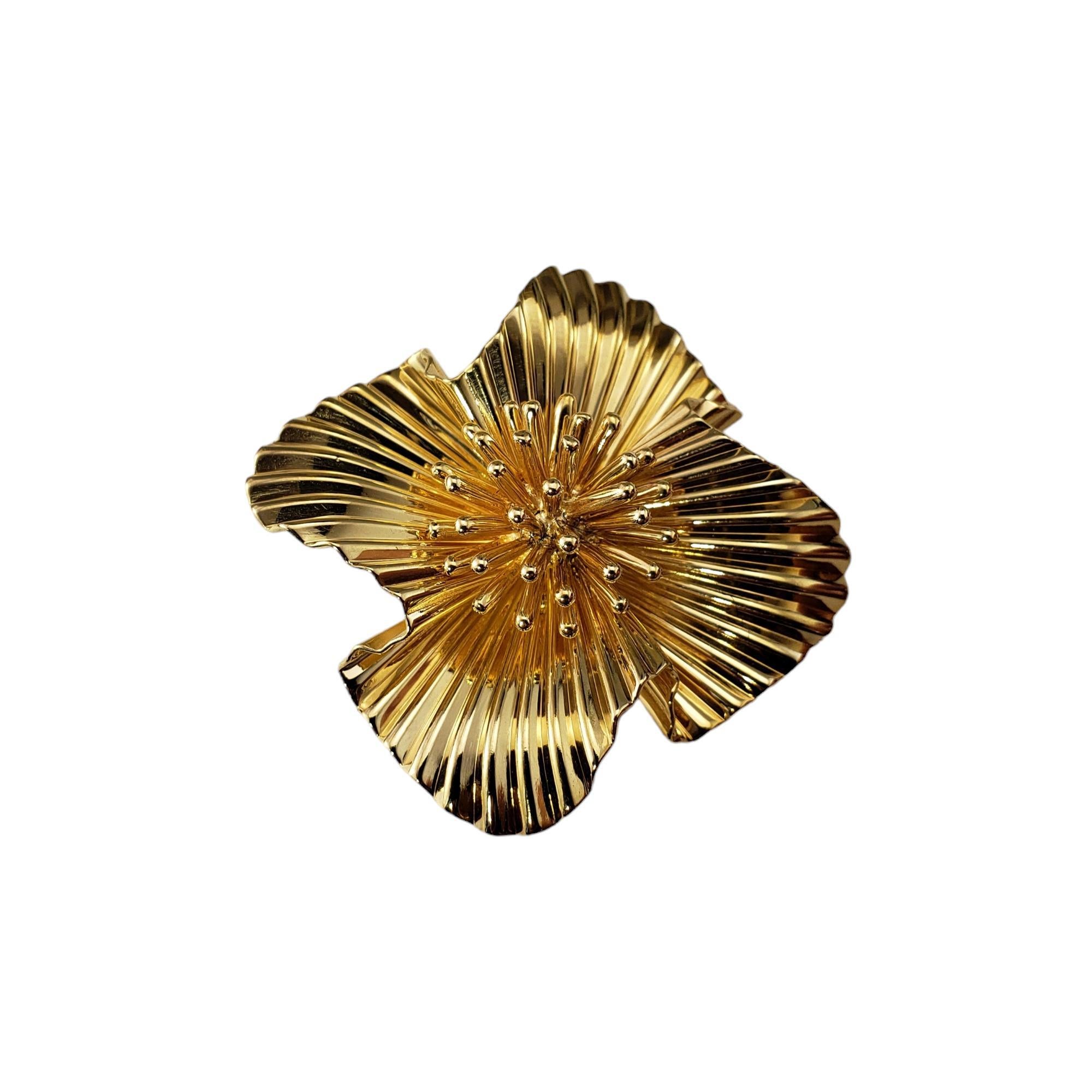 Tiffany & Co. 14 Karat Gelbgold Hundeholz-Blumenbrosche/Pin #17531, Tiffany & Co. im Zustand „Gut“ im Angebot in Washington Depot, CT