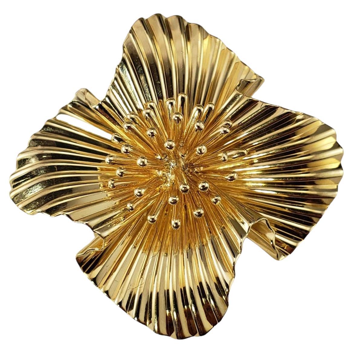 Tiffany & Co. 14 Karat Yellow Gold Dogwood Flower Brooch/Pin #17531