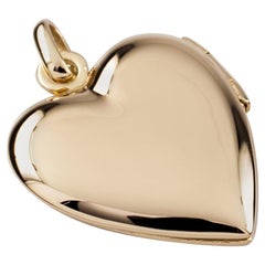 Vintage Tiffany & Co. 14 Karat Yellow Gold Heart Locket Pendant