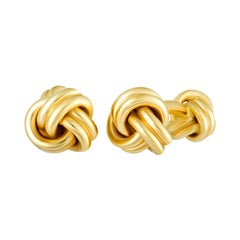 Tiffany & Co. 14 Karat Yellow Gold Knotted Cufflinks