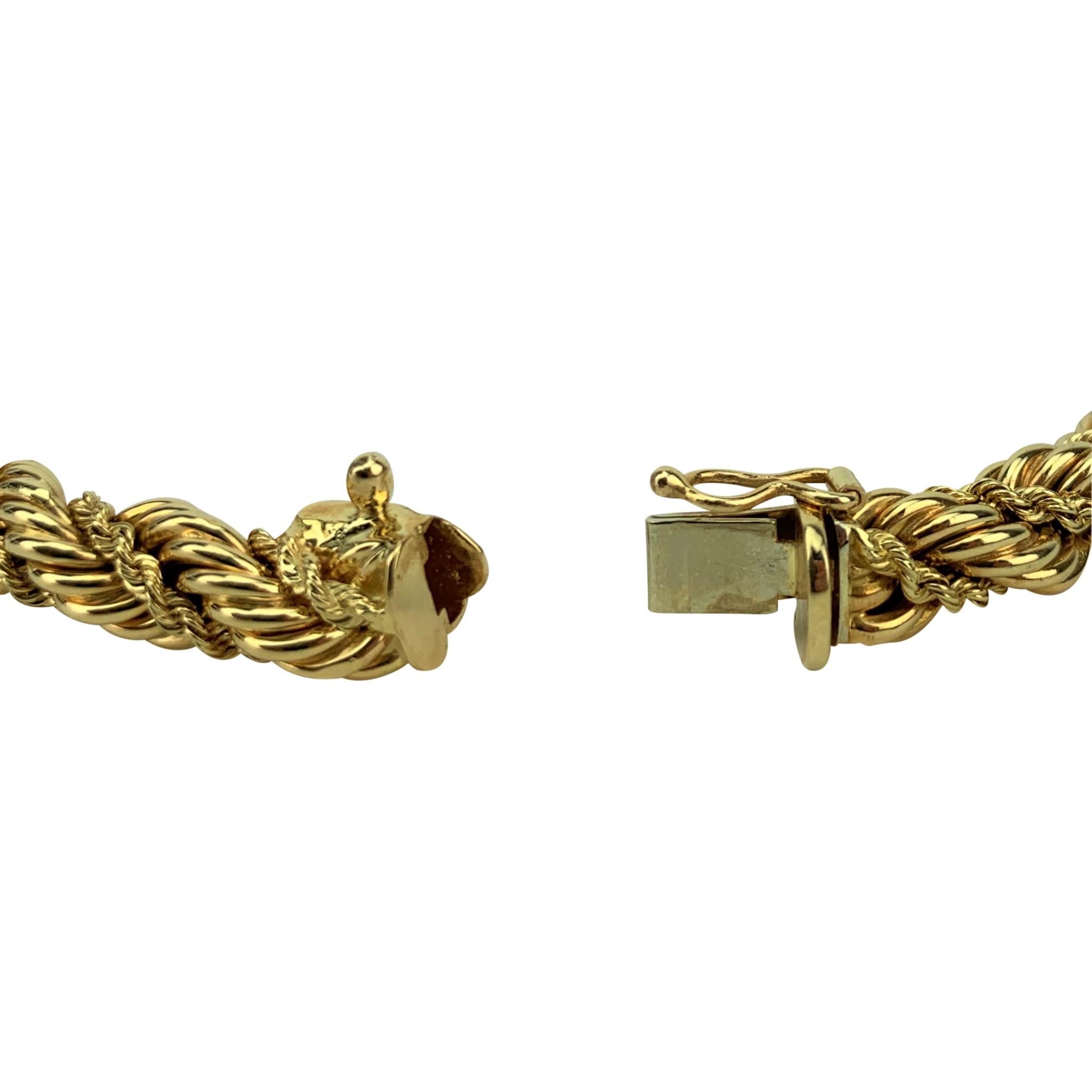 Tiffany & Co. 14 Karat Yellow Gold Ladies Rope Twist Bracelet 1