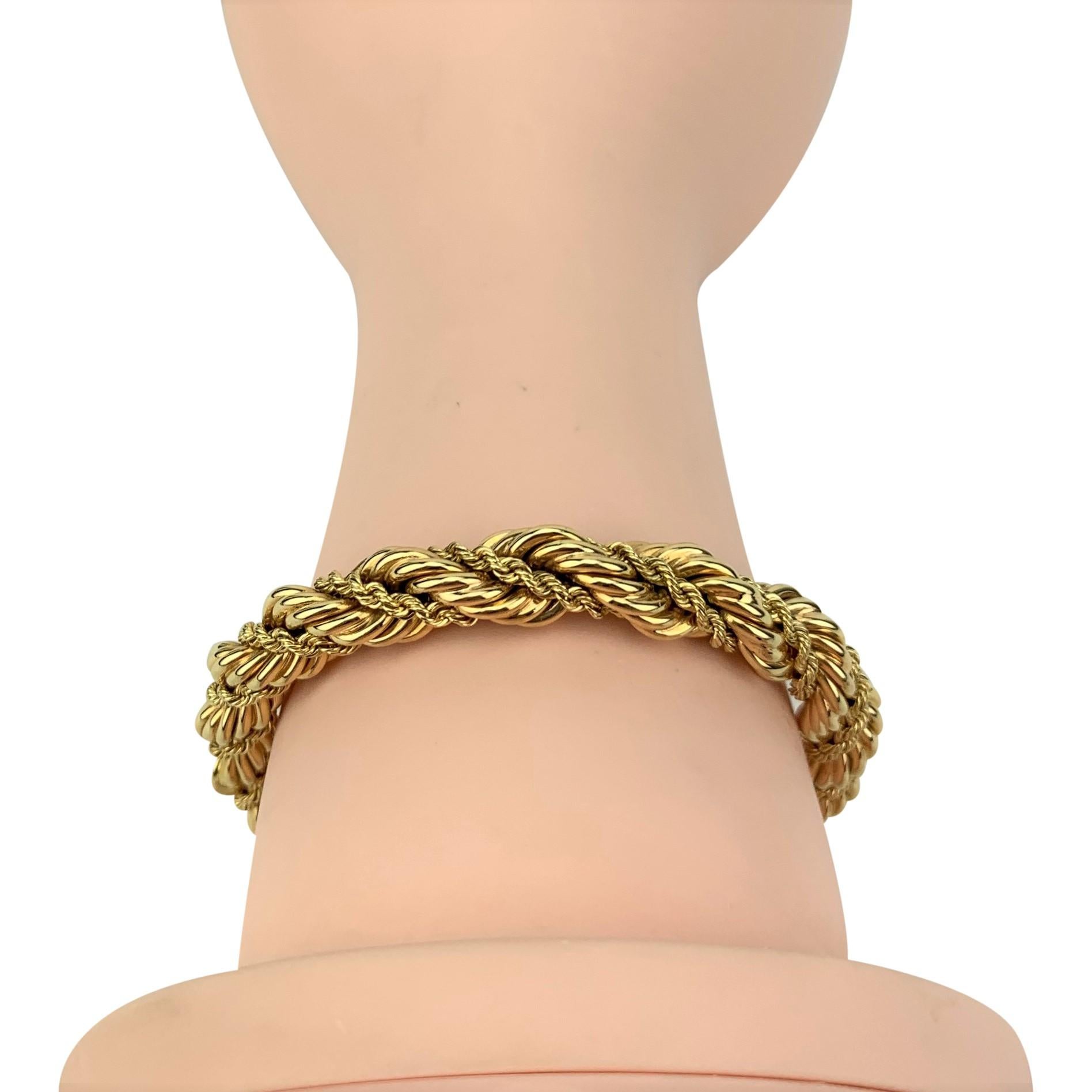 Tiffany & Co. 14 Karat Yellow Gold Ladies Rope Twist Bracelet 3