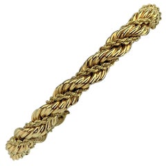 Tiffany & Co. 14 Karat Yellow Gold Ladies Rope Twist Bracelet