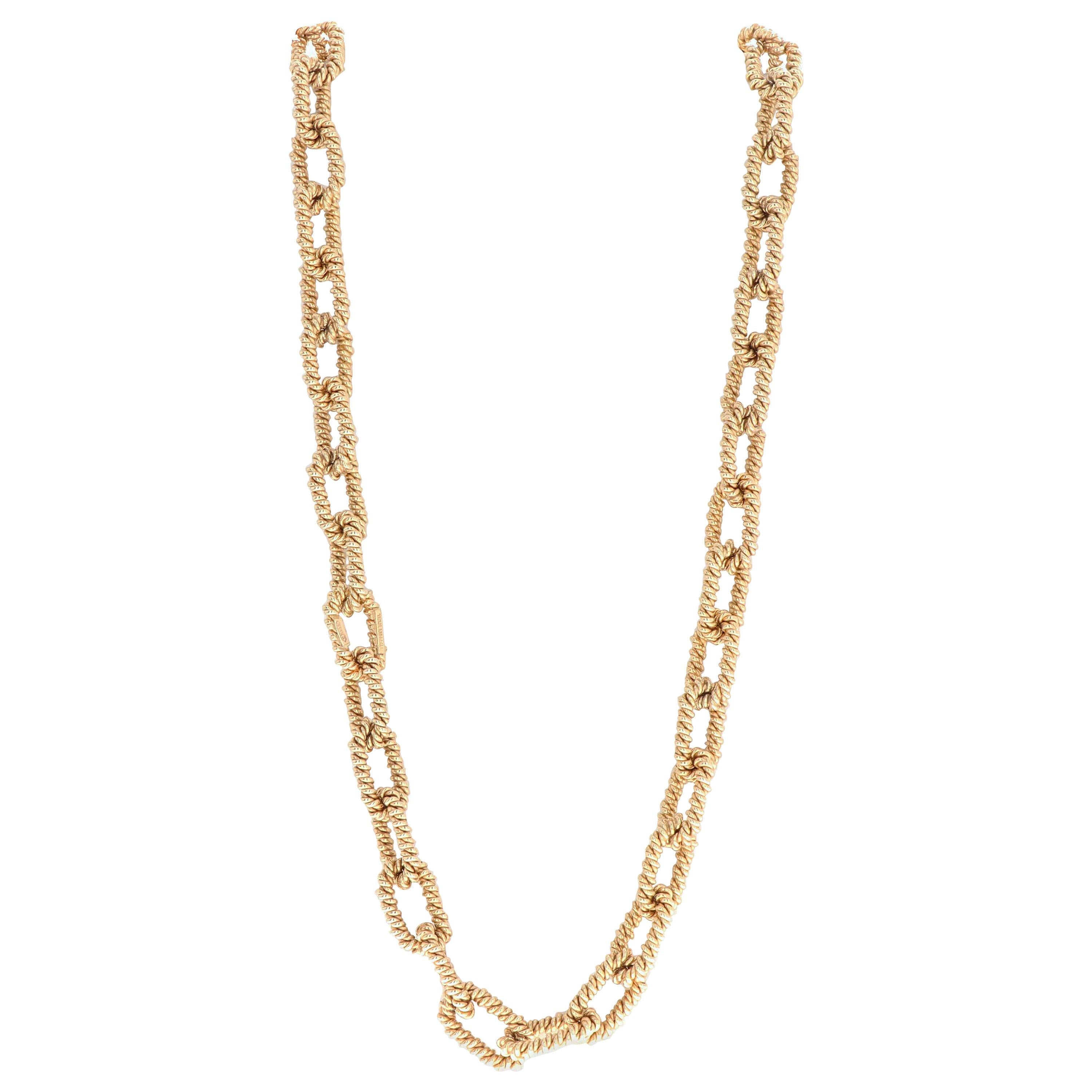 Tiffany & Co. 14 Karat Yellow Gold Link Necklace
