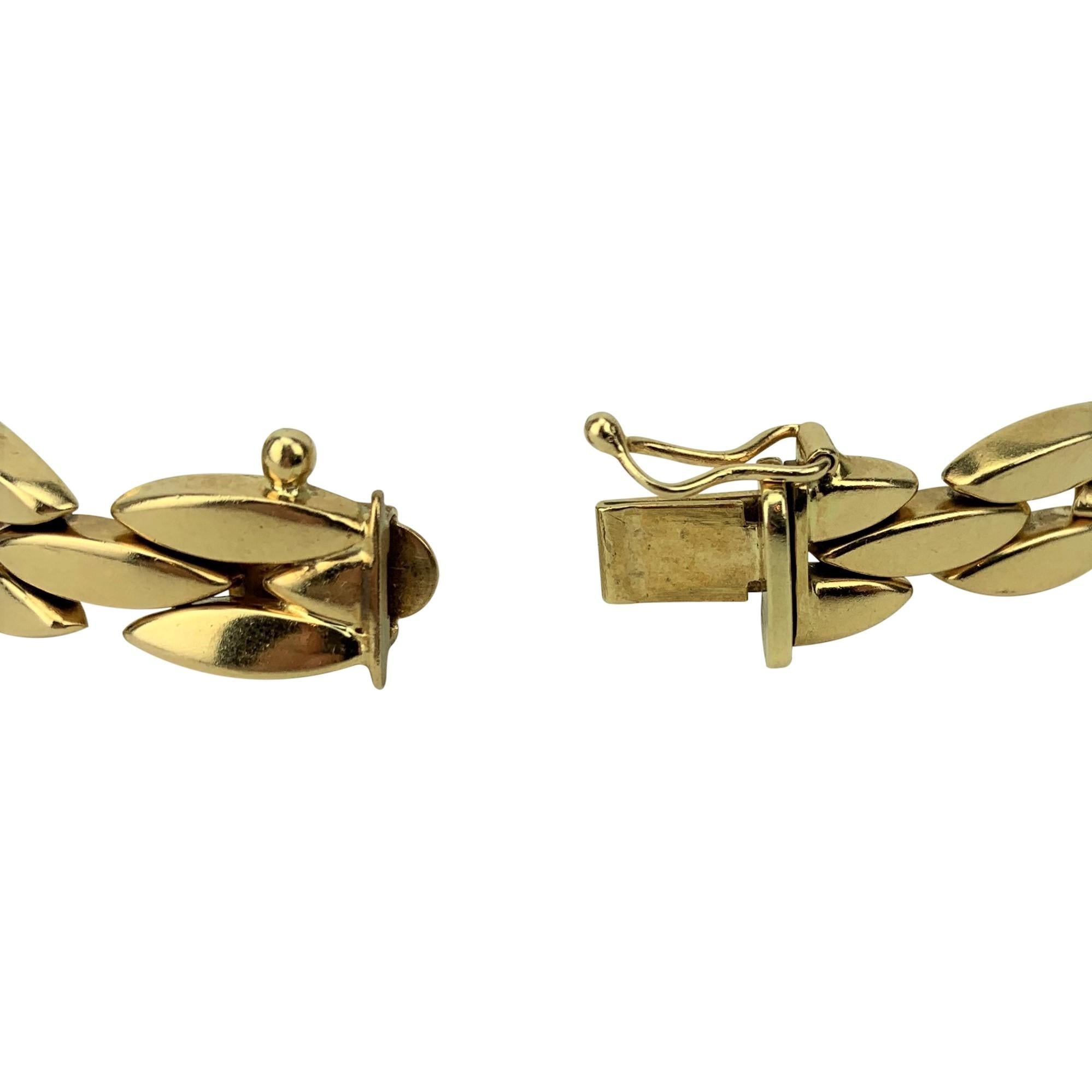 Tiffany & Co. 14 Karat Yellow Gold Marquise Link Bracelet 1