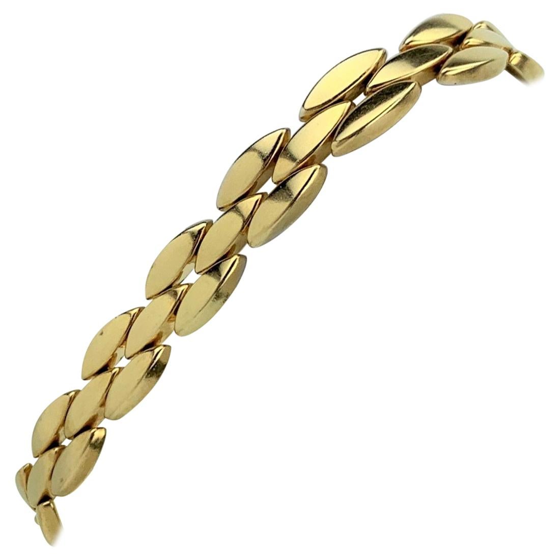 Tiffany & Co. 14 Karat Yellow Gold Marquise Link Bracelet