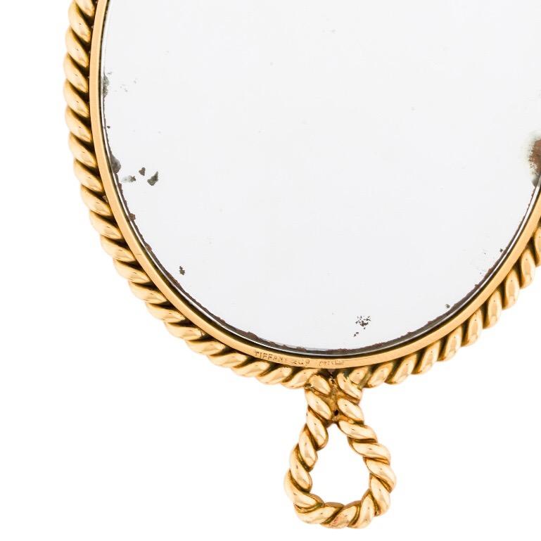 Tiffany & Co. 14 Karat Yellow Gold Mirror Pendant 10