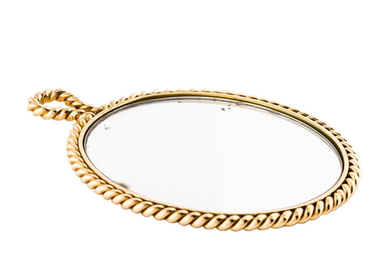 Tiffany & Co. 14 Karat Yellow Gold Mirror Pendant In Good Condition In Beverly Hills, CA