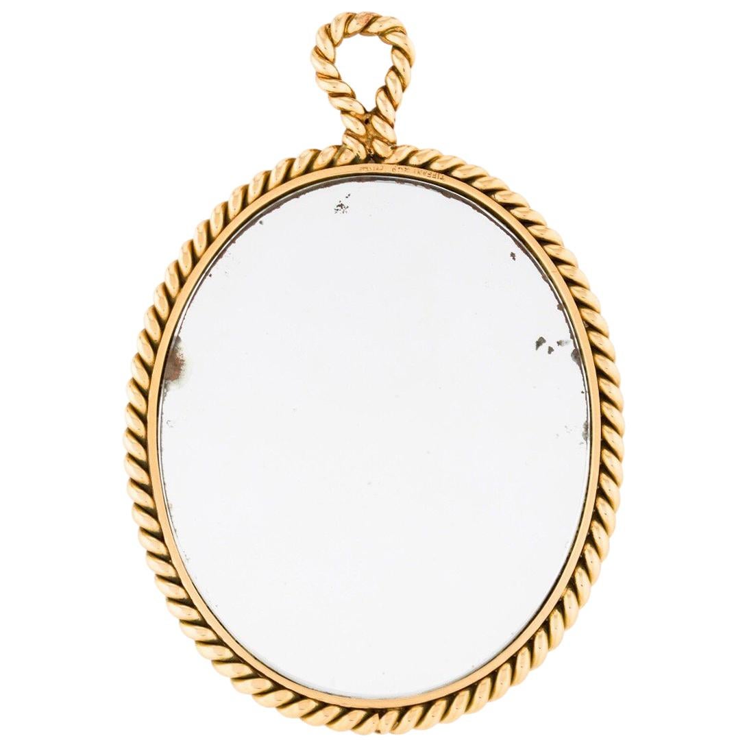 Tiffany & Co. 14 Karat Yellow Gold Mirror Pendant