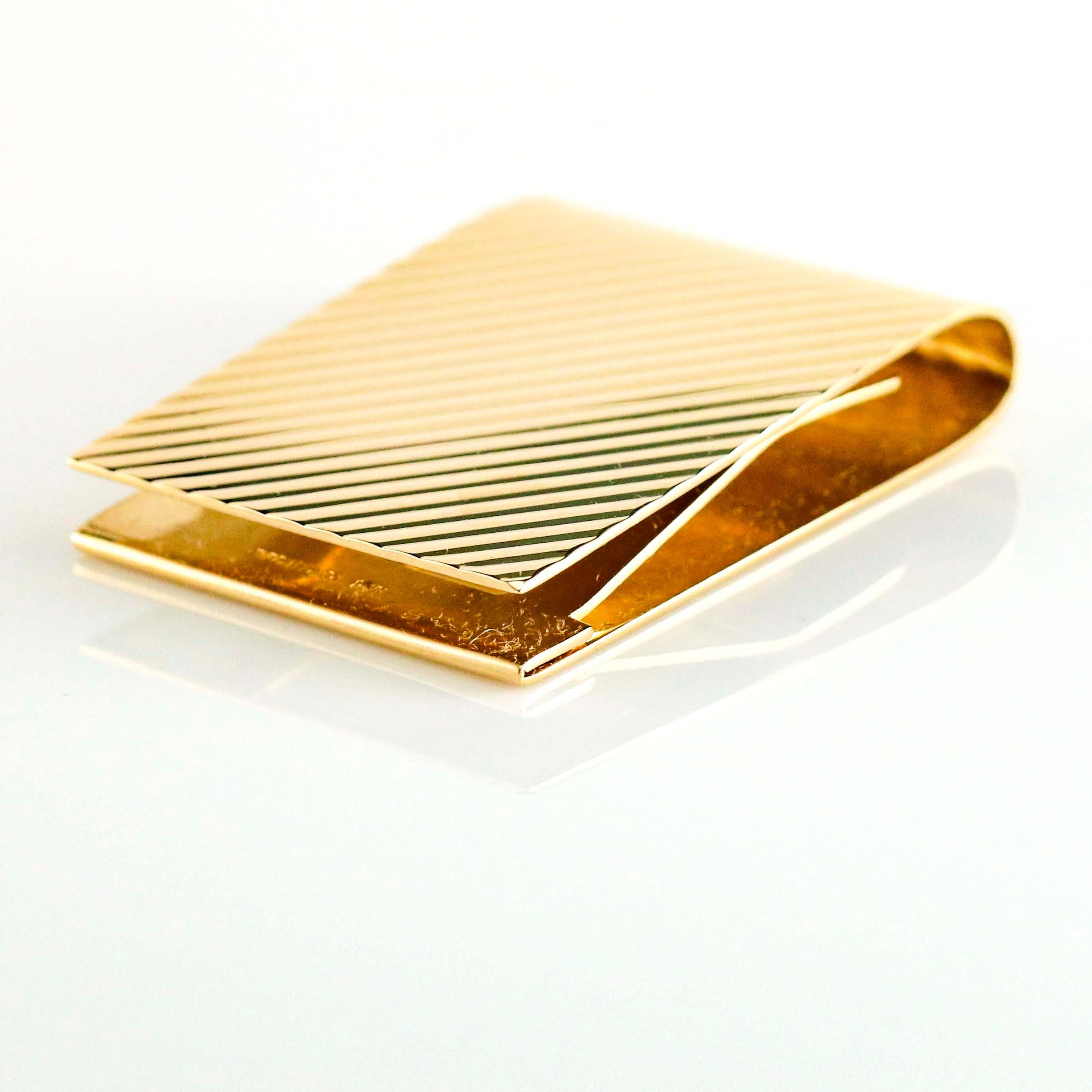 Retro Tiffany & Co. 14 Karat Yellow Gold Money Clip