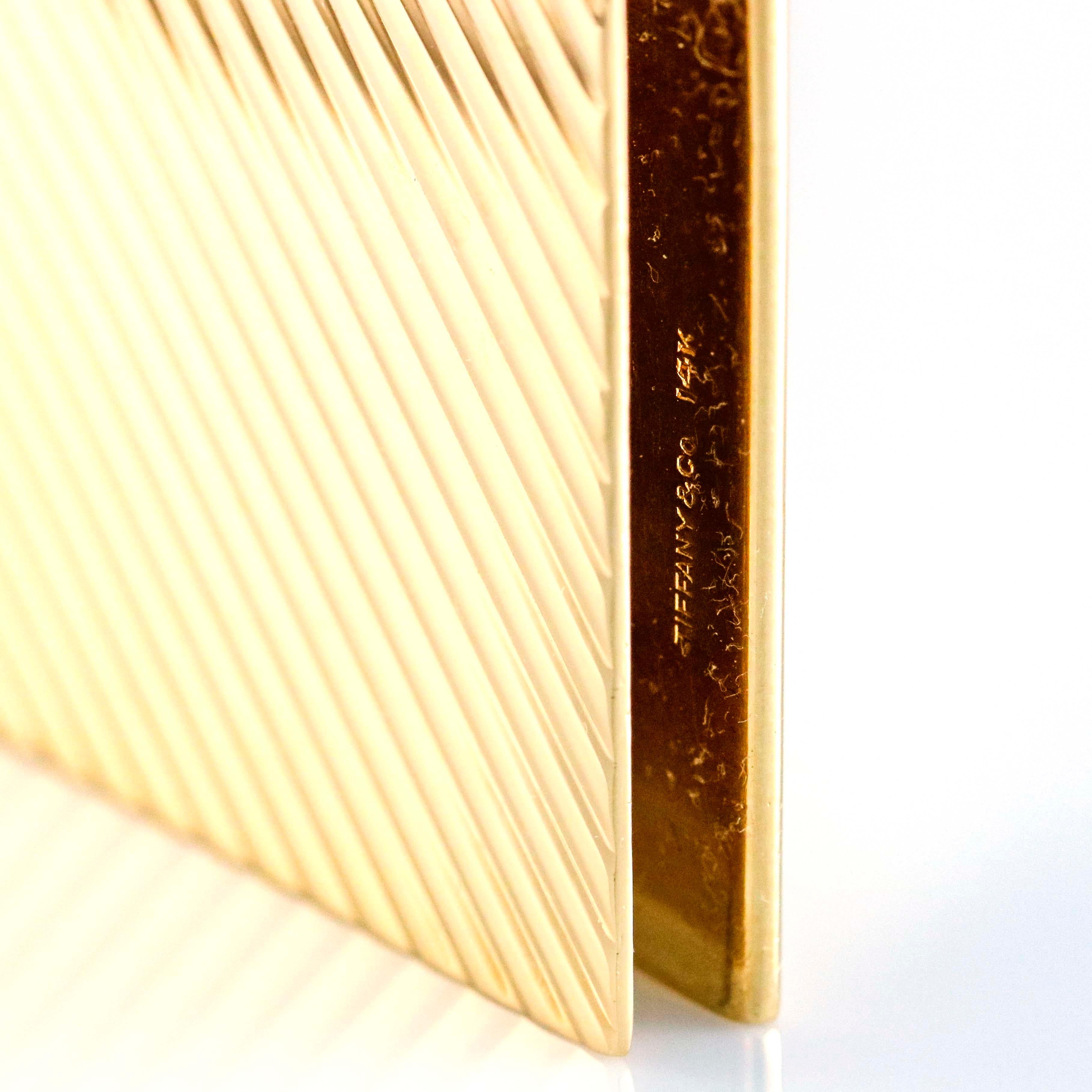 Tiffany & Co. 14 Karat Yellow Gold Money Clip In Good Condition In Fort Lauderdale, FL