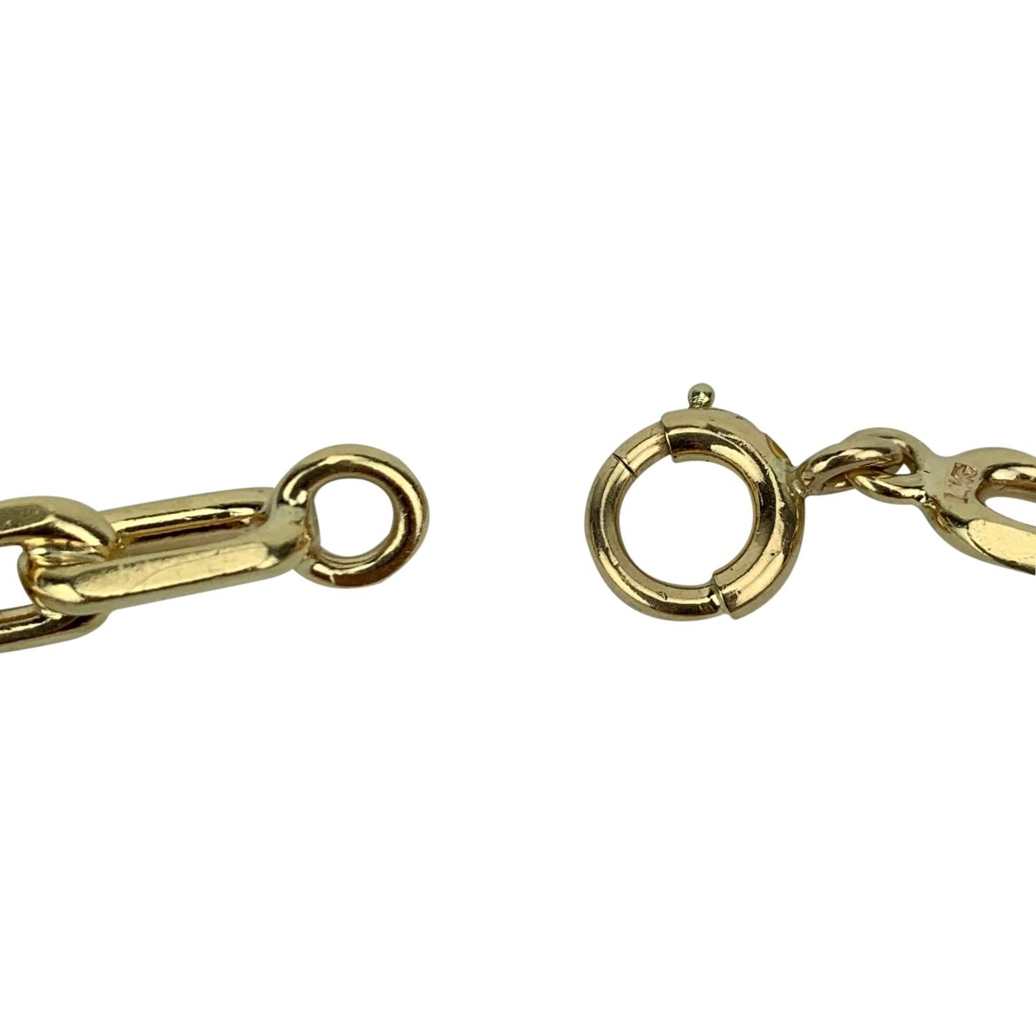 Women's Tiffany & Co. 14 Karat Yellow Gold Oval Cable Link Bracelet