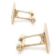 Tiffany & Co. 14 Karat Yellow Gold Rectangular Monogram Cufflinks