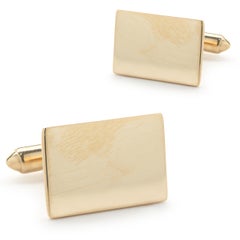 Tiffany & Co. 14 Karat Yellow Gold Rectangular Monogram Cufflinks