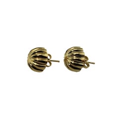 Tiffany & Co. 14 Karat Yellow Gold Stud Earrings