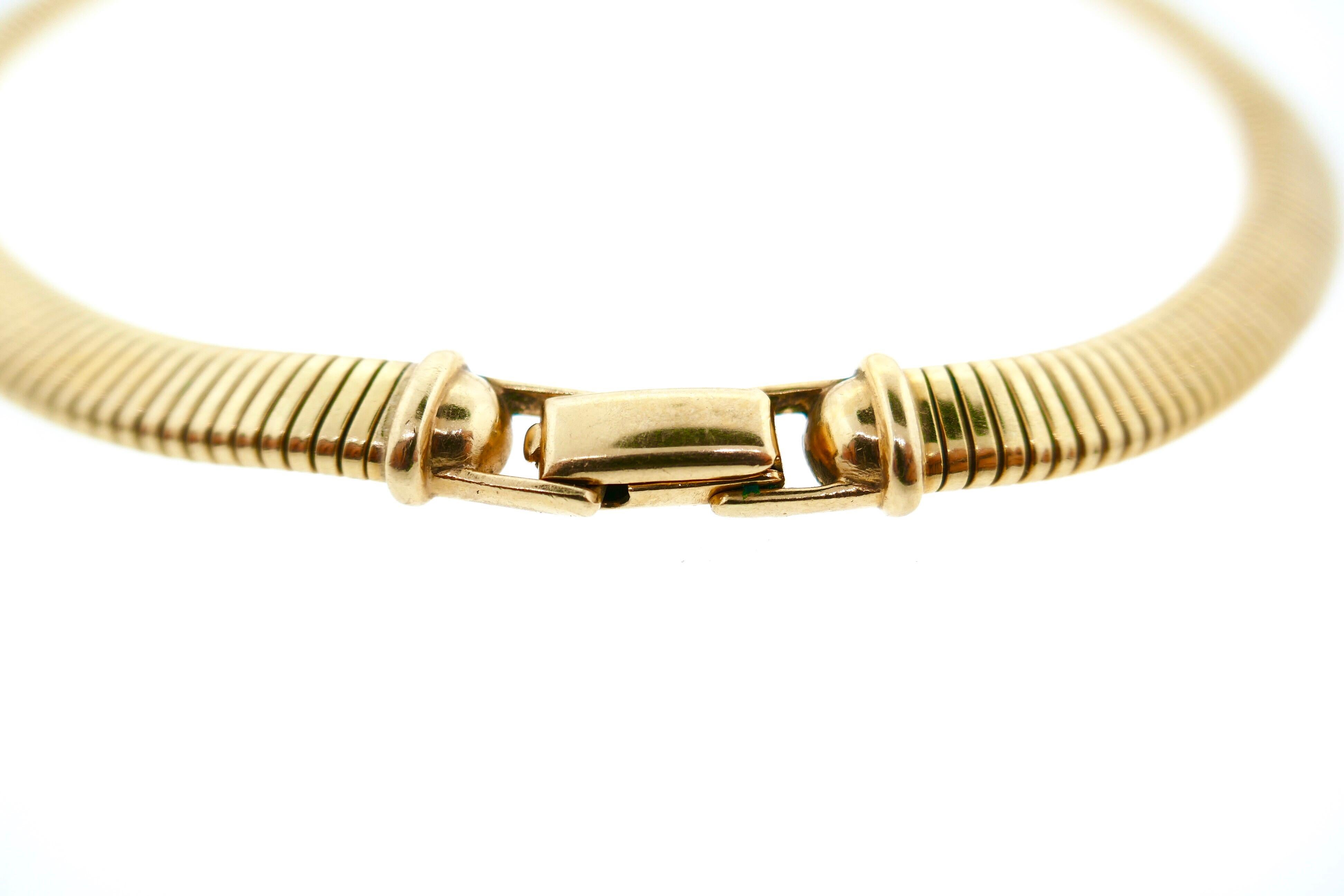 Tubogas-Halskette von Tiffany &amp; Co. aus 14 Karat Gelbgold 3