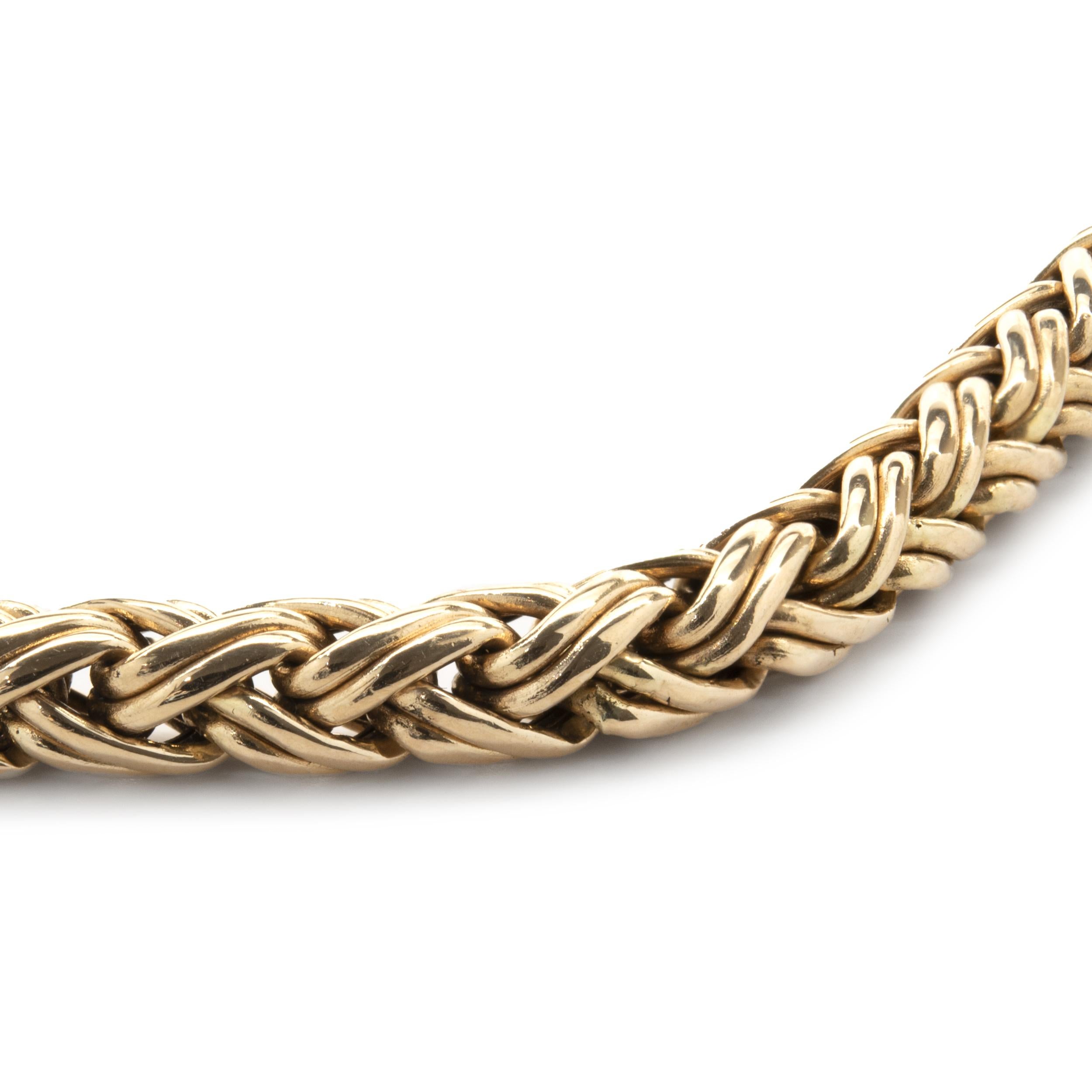 Tiffany & Co. 14 Karat Yellow Gold Wheat Bracelet In Excellent Condition In Scottsdale, AZ
