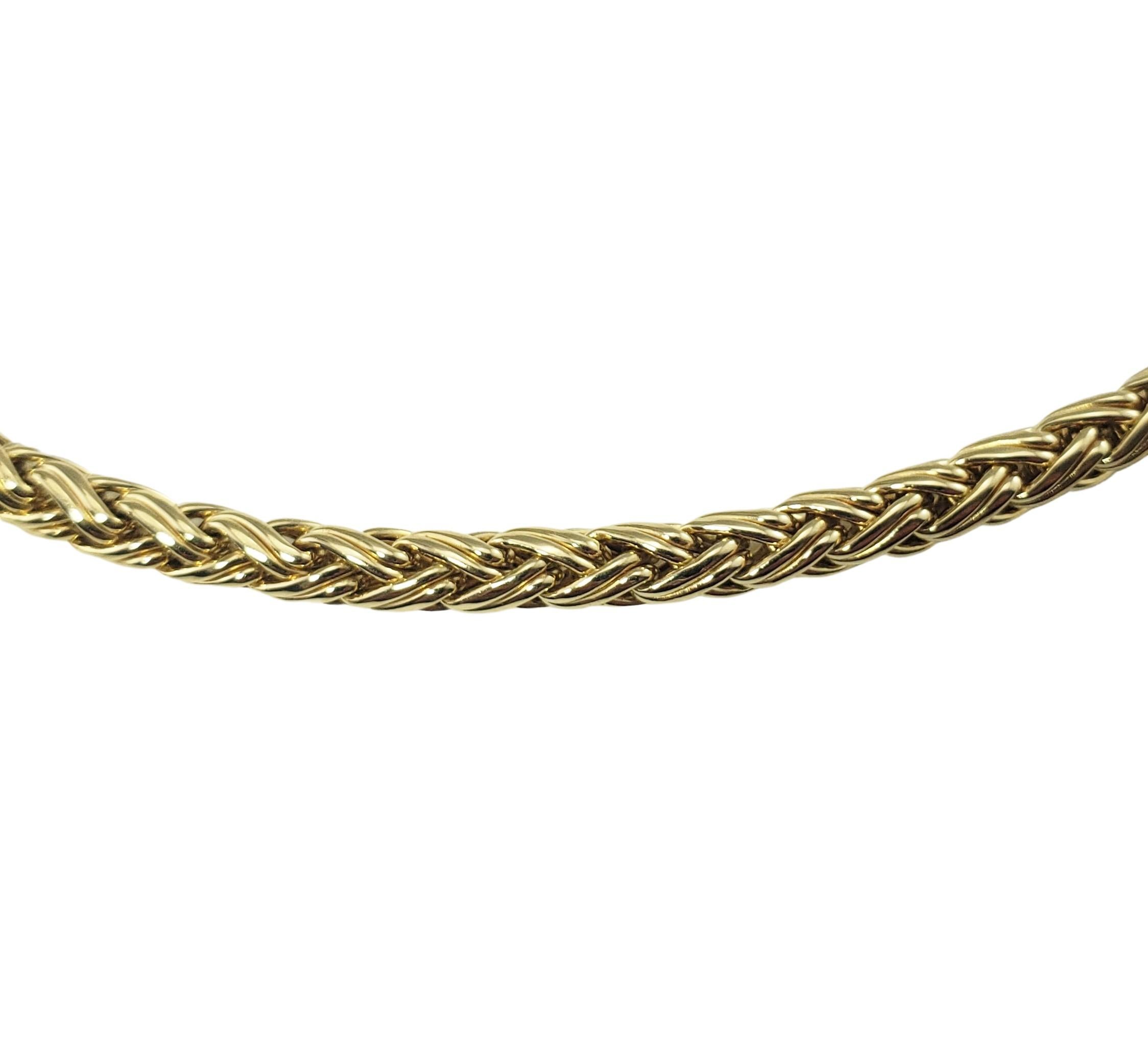 Tiffany & Co. 14 Karat Yellow Gold Wheat Chain Necklace In Good Condition In Washington Depot, CT