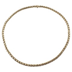 Vintage Tiffany & Co. 14 Karat Yellow Gold Wheat Chain Necklace